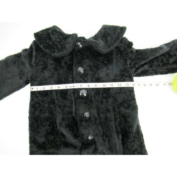 For Love & Lemons x Lil' Lemons Girls Jacket Coat Fuzzy Black 6Y Faux Fur Button - Picture 10 of 12